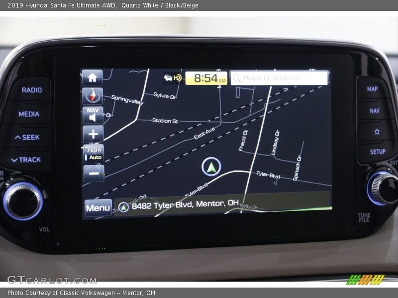 Quartz White / Black/Beige 2019 Hyundai Santa Fe Ultimate AWD