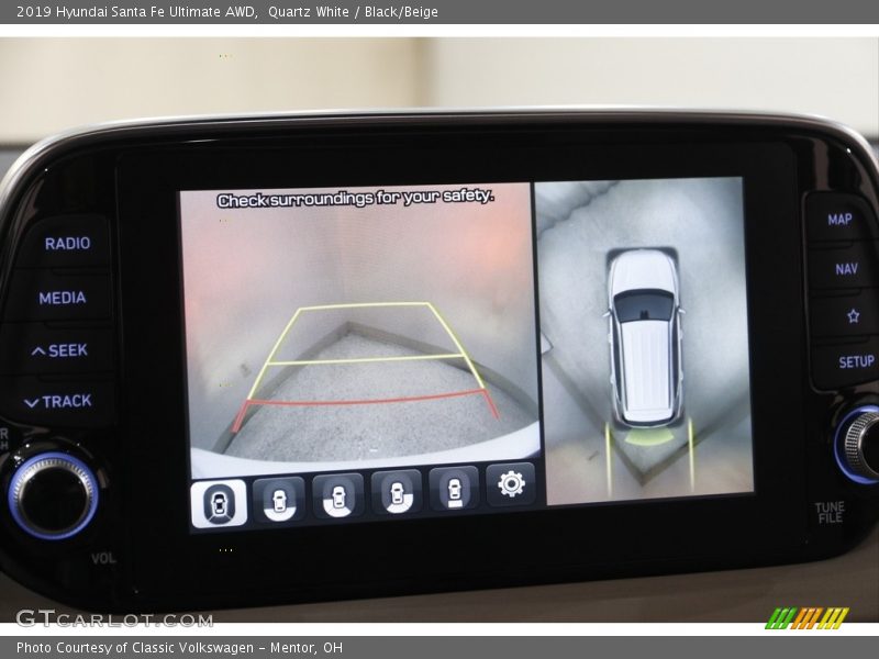 Quartz White / Black/Beige 2019 Hyundai Santa Fe Ultimate AWD