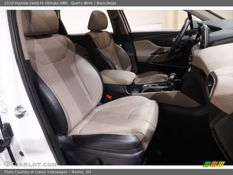 Quartz White / Black/Beige 2019 Hyundai Santa Fe Ultimate AWD