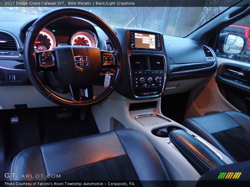Billet Metallic / Black/Light Graystone 2017 Dodge Grand Caravan SXT