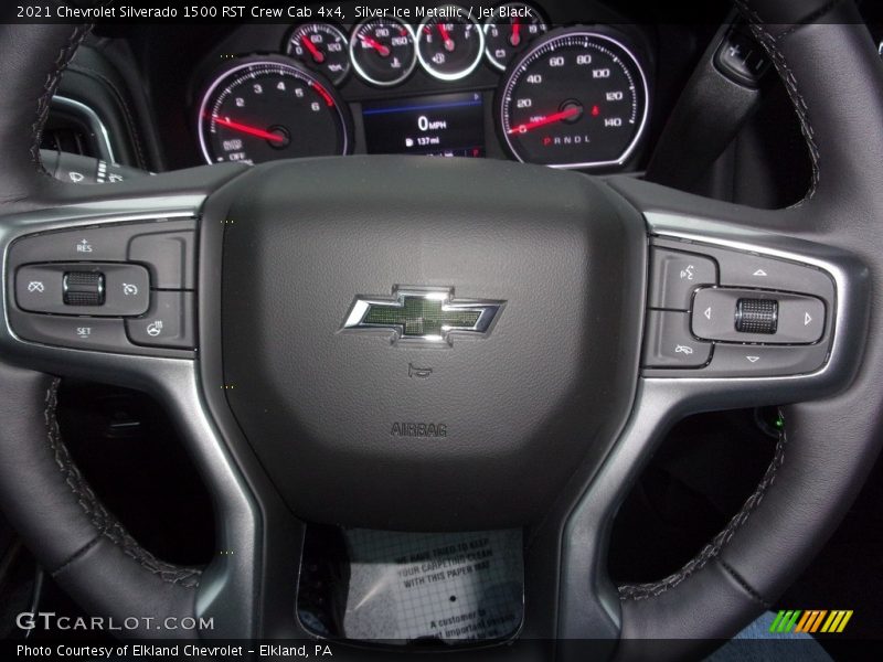 Silver Ice Metallic / Jet Black 2021 Chevrolet Silverado 1500 RST Crew Cab 4x4