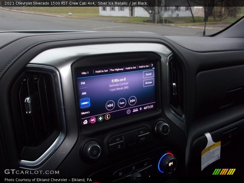 Silver Ice Metallic / Jet Black 2021 Chevrolet Silverado 1500 RST Crew Cab 4x4