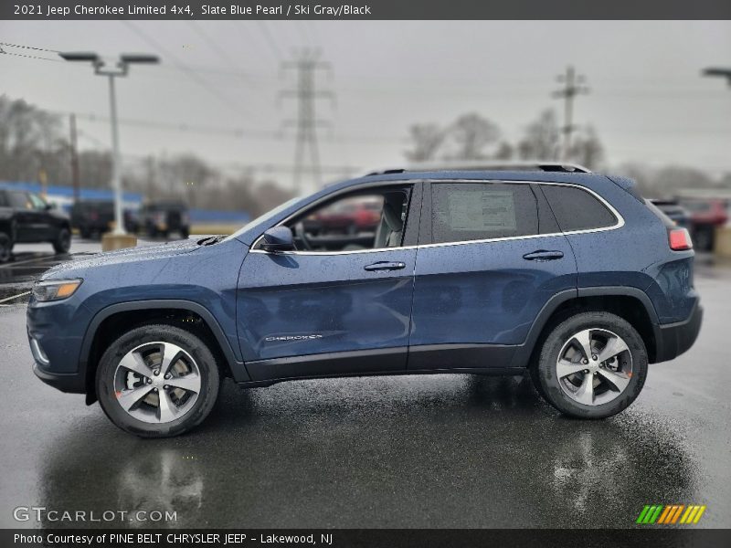 Slate Blue Pearl / Ski Gray/Black 2021 Jeep Cherokee Limited 4x4