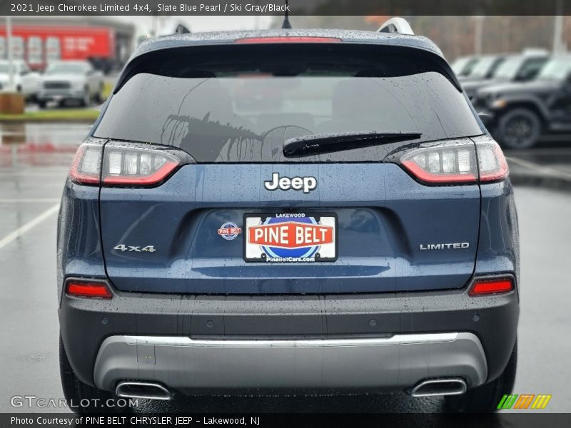 Slate Blue Pearl / Ski Gray/Black 2021 Jeep Cherokee Limited 4x4