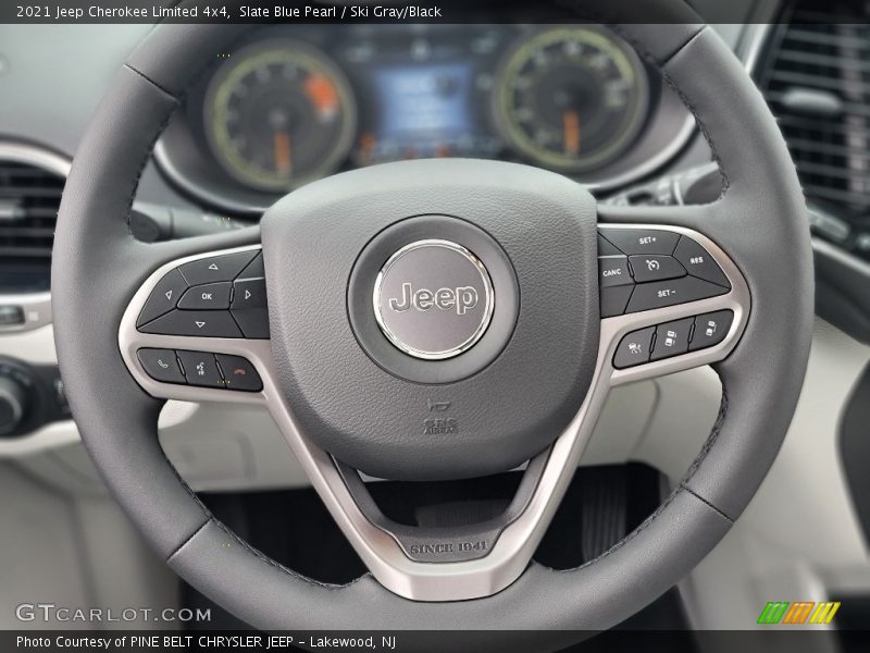 Slate Blue Pearl / Ski Gray/Black 2021 Jeep Cherokee Limited 4x4