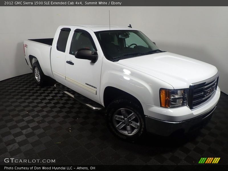 Summit White / Ebony 2012 GMC Sierra 1500 SLE Extended Cab 4x4