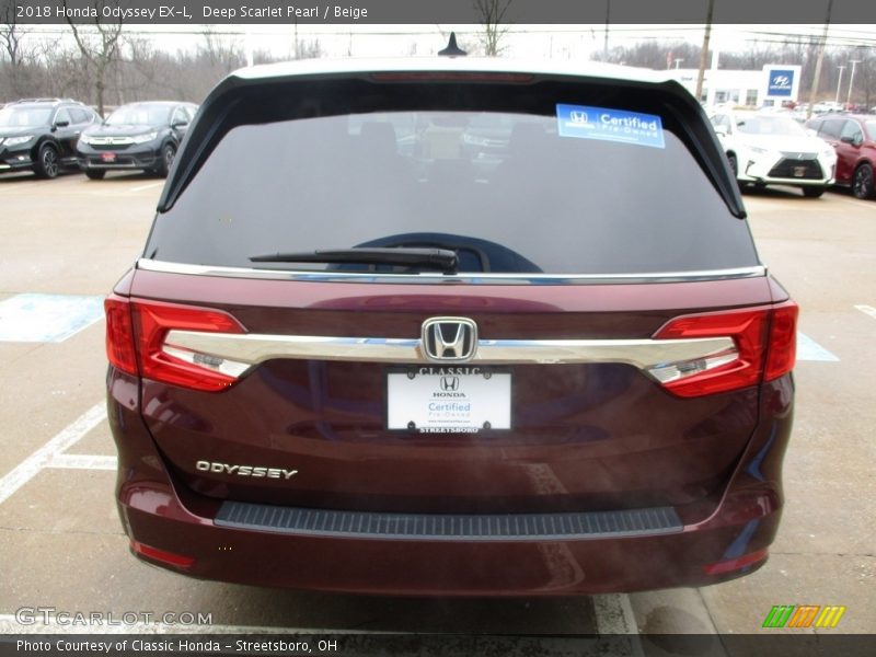 Deep Scarlet Pearl / Beige 2018 Honda Odyssey EX-L