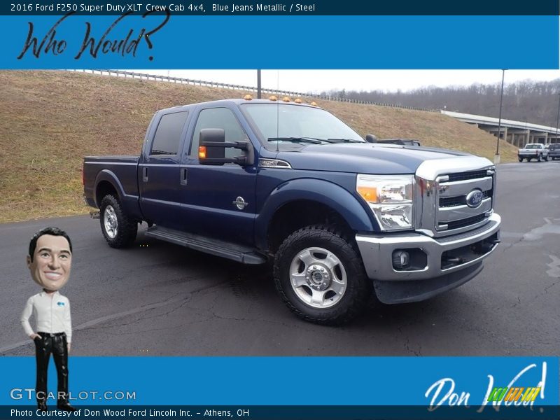 Blue Jeans Metallic / Steel 2016 Ford F250 Super Duty XLT Crew Cab 4x4