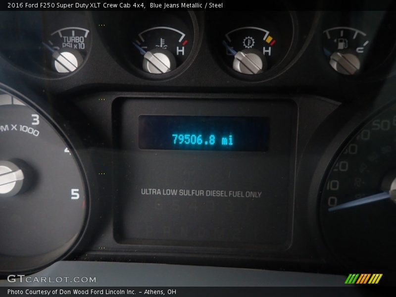 Blue Jeans Metallic / Steel 2016 Ford F250 Super Duty XLT Crew Cab 4x4