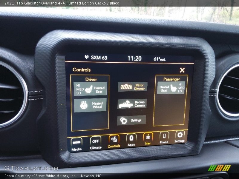 Controls of 2021 Gladiator Overland 4x4