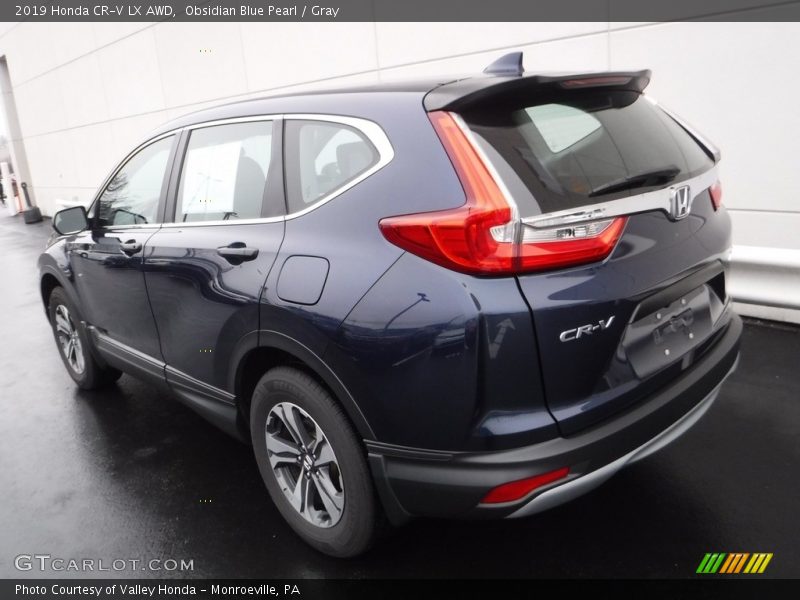 Obsidian Blue Pearl / Gray 2019 Honda CR-V LX AWD