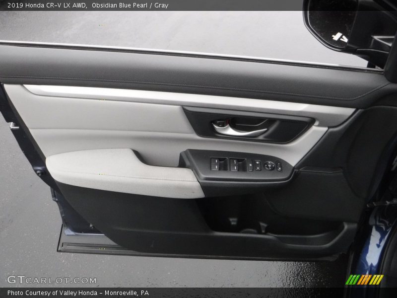 Obsidian Blue Pearl / Gray 2019 Honda CR-V LX AWD