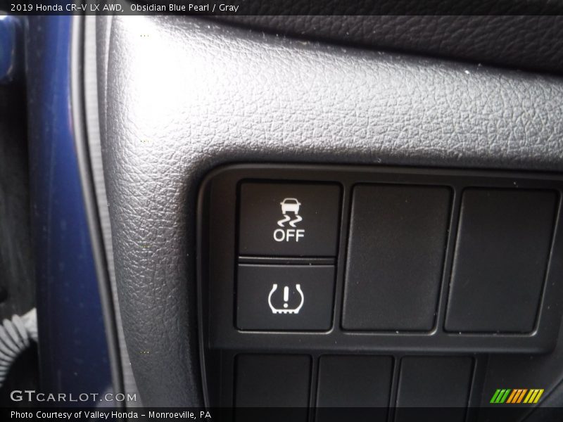 Obsidian Blue Pearl / Gray 2019 Honda CR-V LX AWD