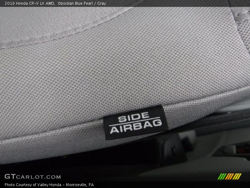 Obsidian Blue Pearl / Gray 2019 Honda CR-V LX AWD