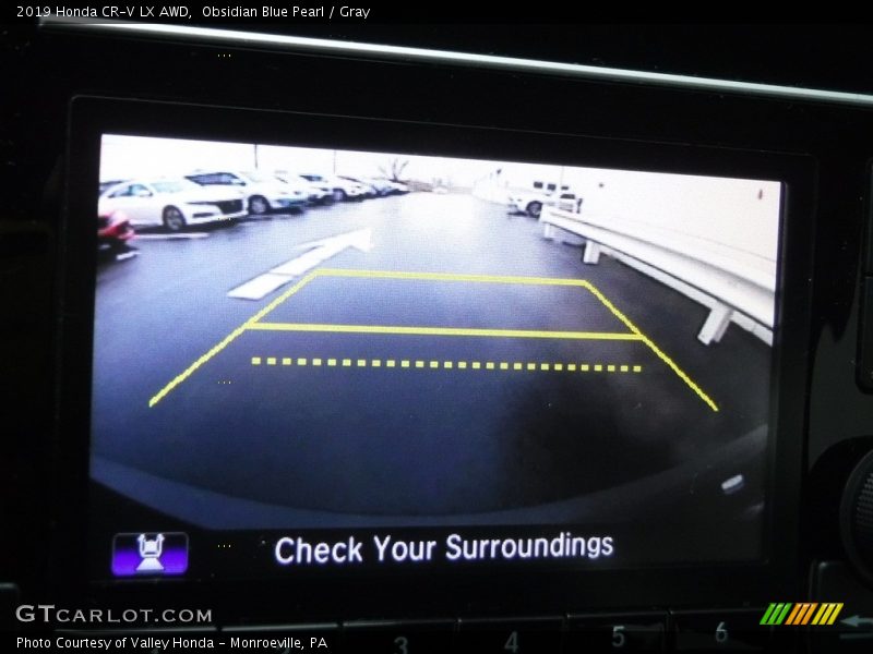 Obsidian Blue Pearl / Gray 2019 Honda CR-V LX AWD