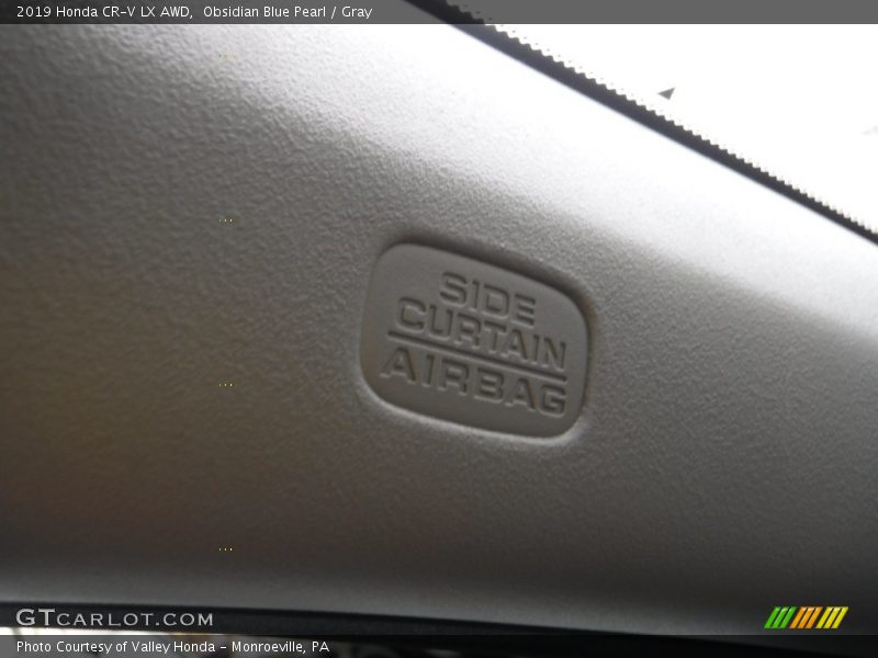 Obsidian Blue Pearl / Gray 2019 Honda CR-V LX AWD