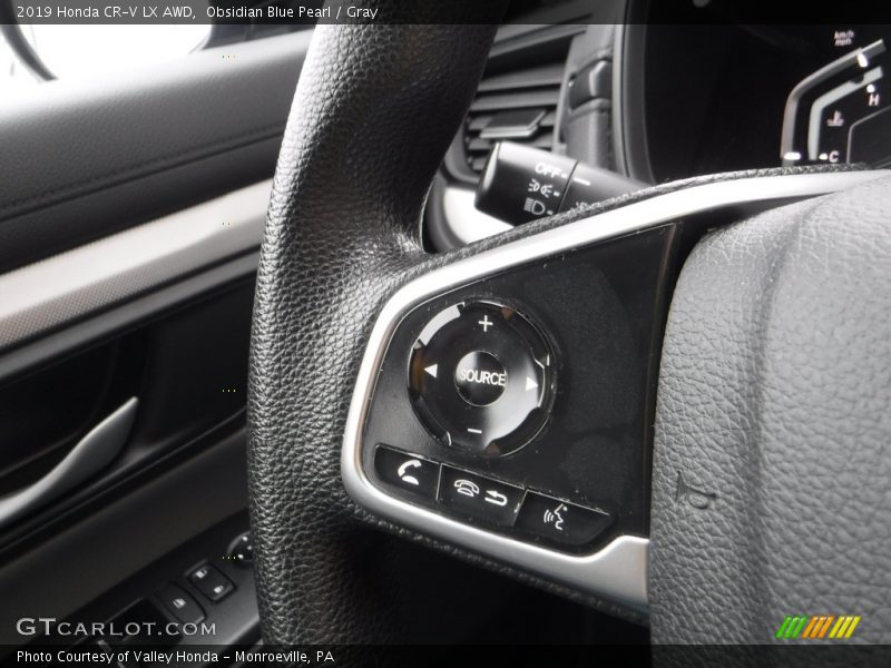 Obsidian Blue Pearl / Gray 2019 Honda CR-V LX AWD