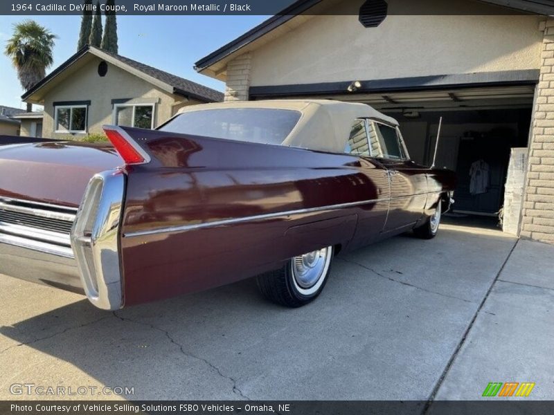 Royal Maroon Metallic / Black 1964 Cadillac DeVille Coupe