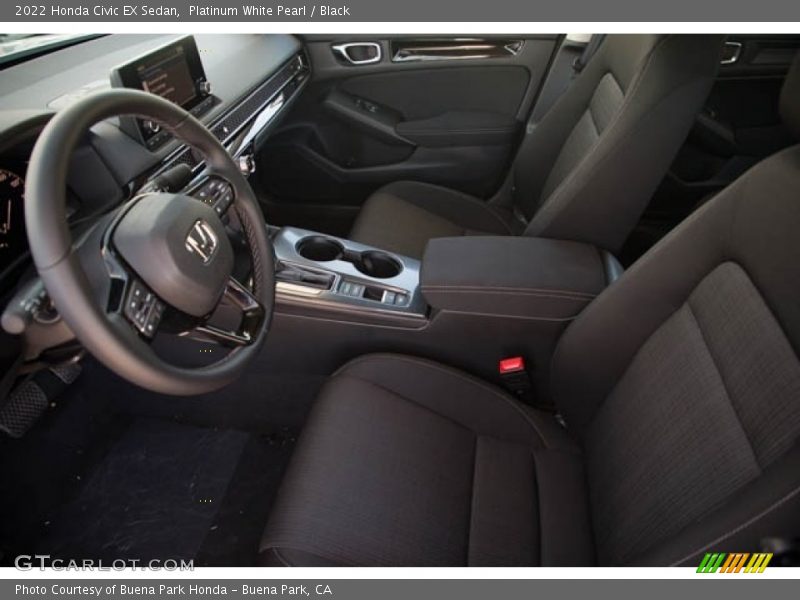 Platinum White Pearl / Black 2022 Honda Civic EX Sedan