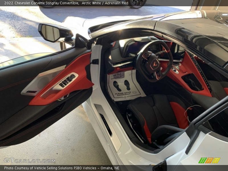 Arctic White / Adrenalin Red 2022 Chevrolet Corvette Stingray Convertible