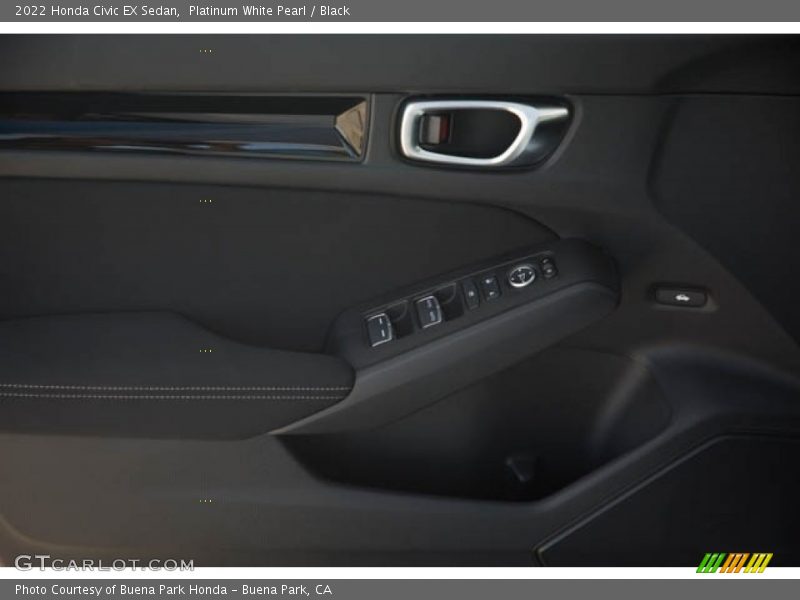 Platinum White Pearl / Black 2022 Honda Civic EX Sedan