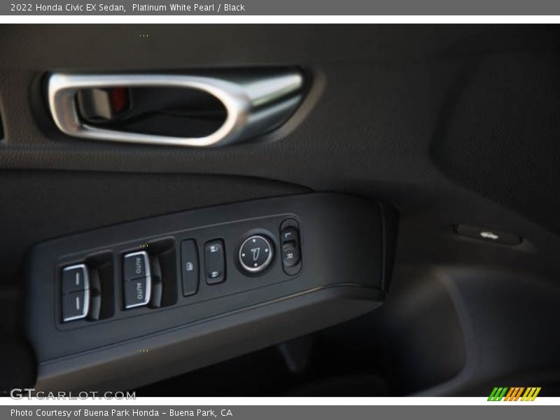 Platinum White Pearl / Black 2022 Honda Civic EX Sedan