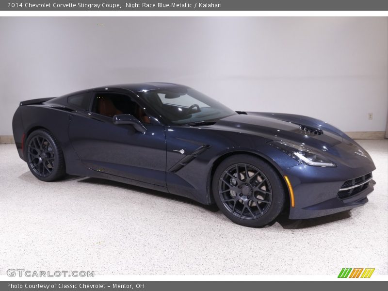 Night Race Blue Metallic / Kalahari 2014 Chevrolet Corvette Stingray Coupe