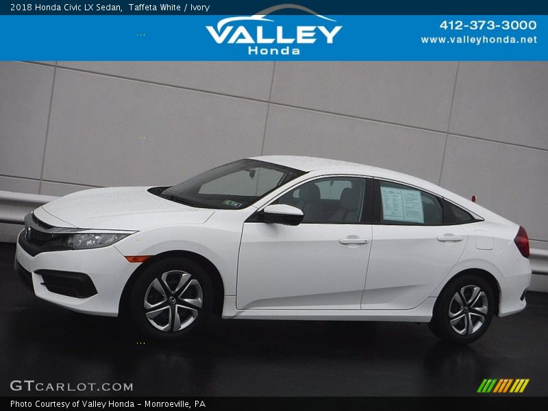 Taffeta White / Ivory 2018 Honda Civic LX Sedan
