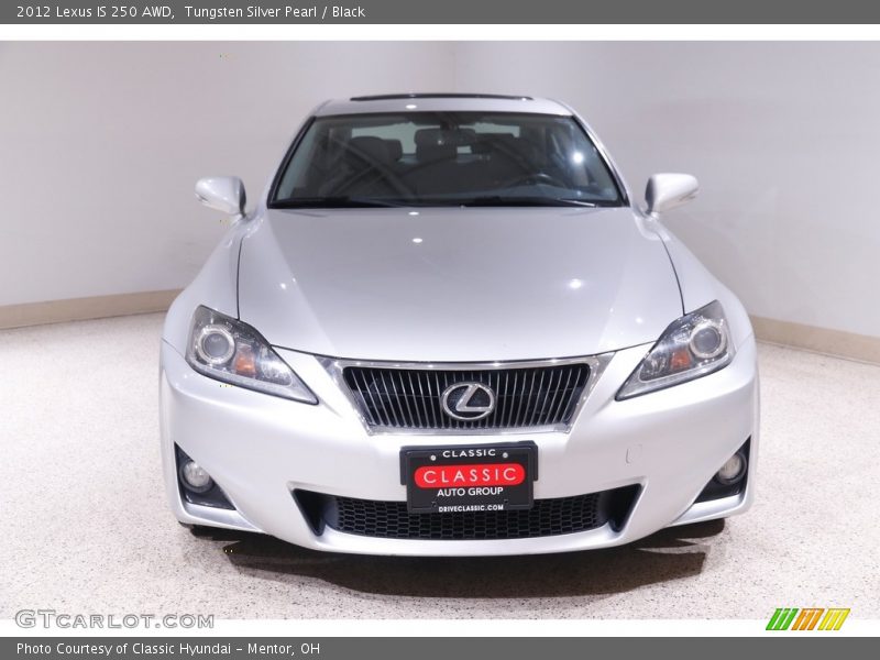 Tungsten Silver Pearl / Black 2012 Lexus IS 250 AWD
