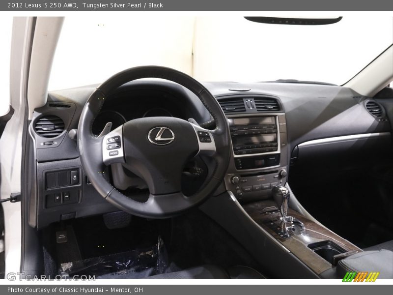 Tungsten Silver Pearl / Black 2012 Lexus IS 250 AWD