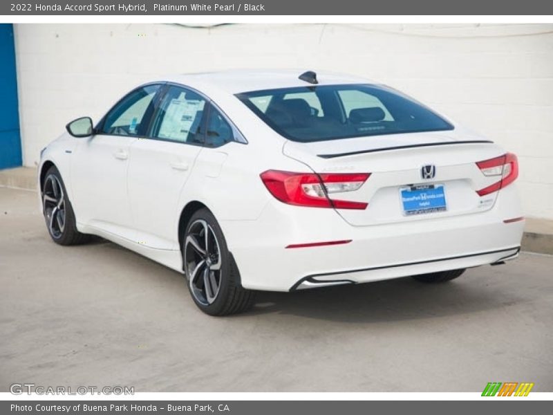 Platinum White Pearl / Black 2022 Honda Accord Sport Hybrid