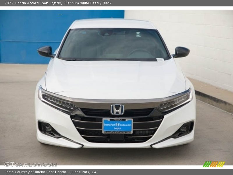 Platinum White Pearl / Black 2022 Honda Accord Sport Hybrid