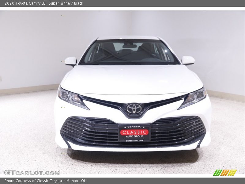 Super White / Black 2020 Toyota Camry LE