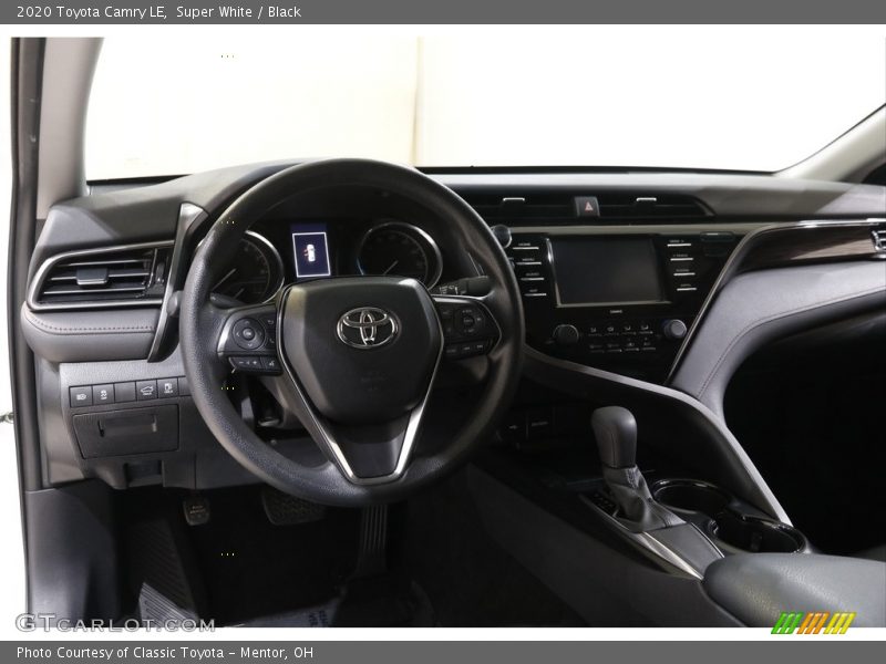 Super White / Black 2020 Toyota Camry LE