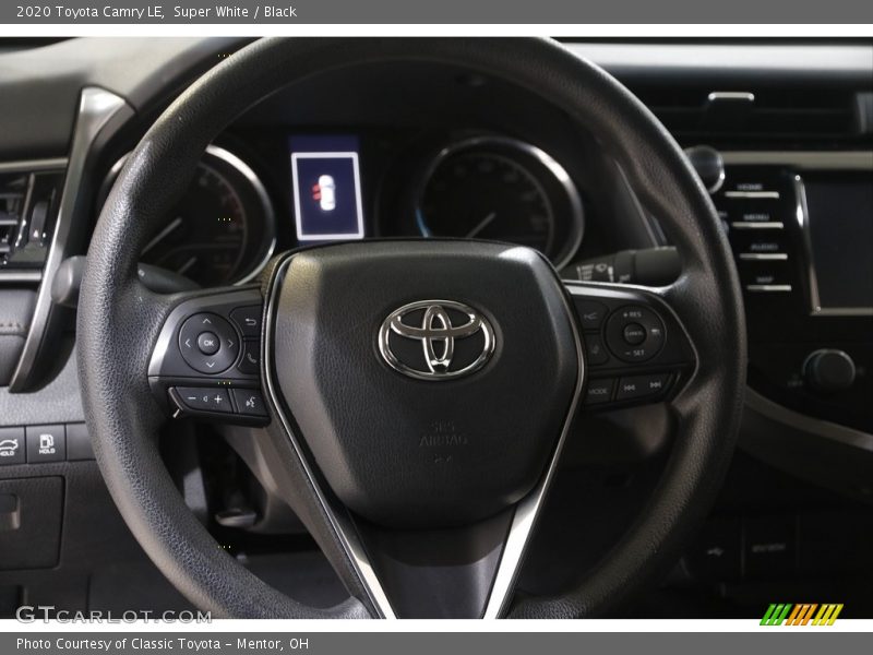Super White / Black 2020 Toyota Camry LE