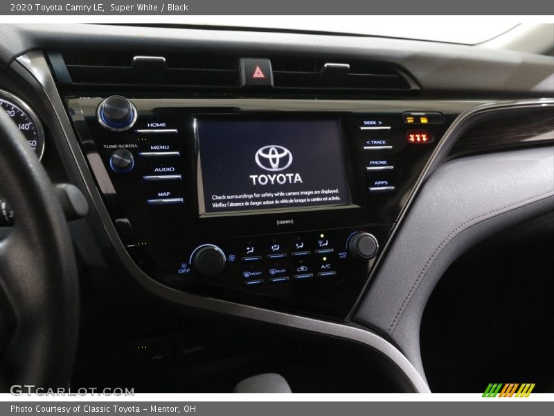 Super White / Black 2020 Toyota Camry LE