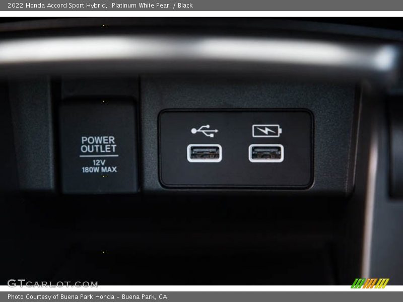 Platinum White Pearl / Black 2022 Honda Accord Sport Hybrid