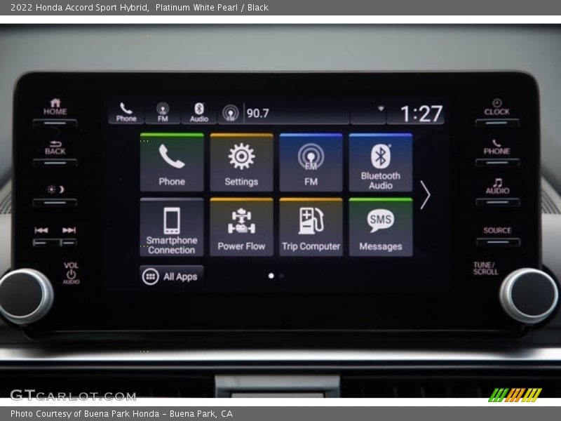 Platinum White Pearl / Black 2022 Honda Accord Sport Hybrid
