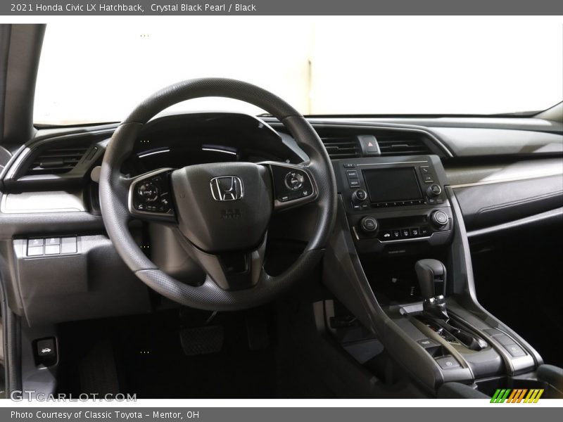 Crystal Black Pearl / Black 2021 Honda Civic LX Hatchback