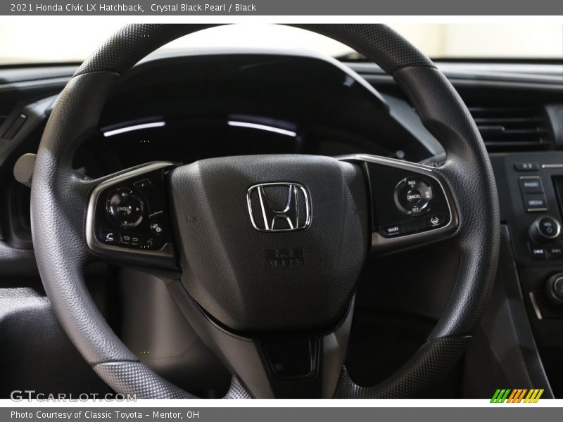 Crystal Black Pearl / Black 2021 Honda Civic LX Hatchback