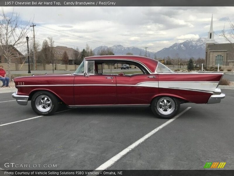 Candy Brandywine / Red/Grey 1957 Chevrolet Bel Air Hard Top