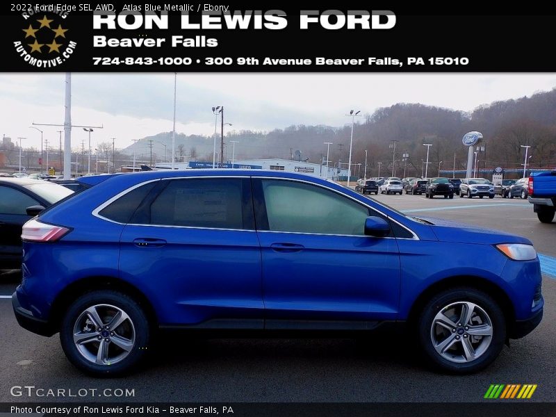 Atlas Blue Metallic / Ebony 2022 Ford Edge SEL AWD