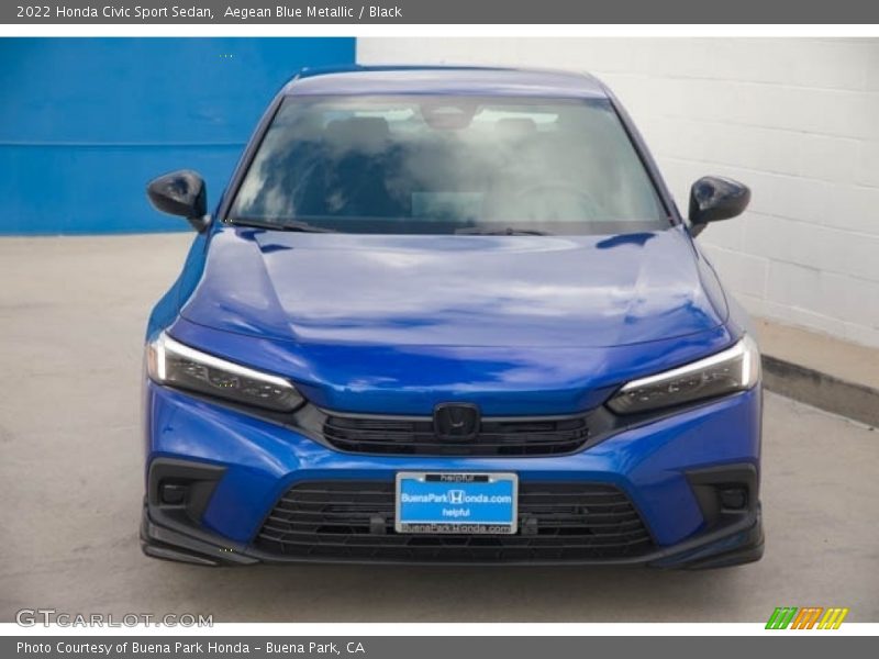 Aegean Blue Metallic / Black 2022 Honda Civic Sport Sedan