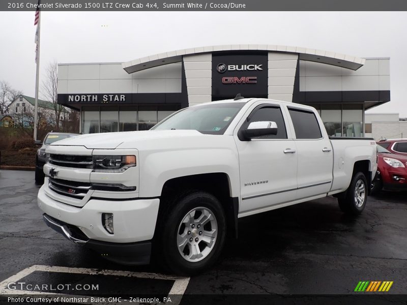 Summit White / Cocoa/Dune 2016 Chevrolet Silverado 1500 LTZ Crew Cab 4x4