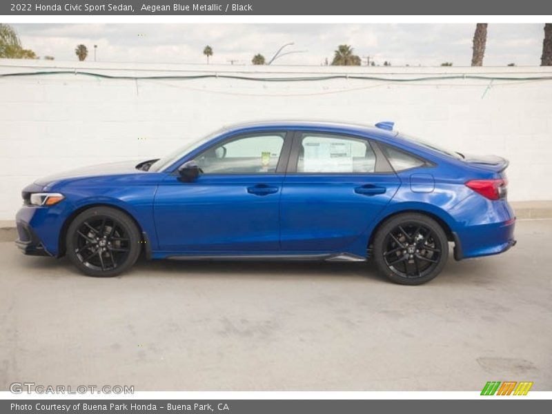  2022 Civic Sport Sedan Aegean Blue Metallic