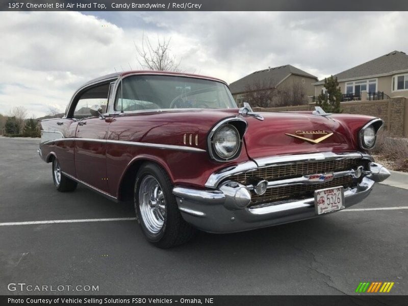 Candy Brandywine / Red/Grey 1957 Chevrolet Bel Air Hard Top