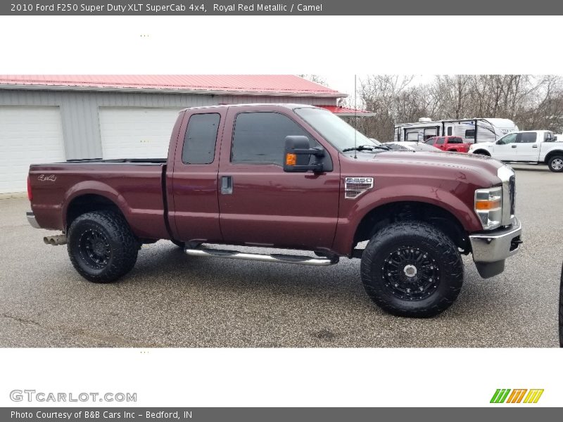 Royal Red Metallic / Camel 2010 Ford F250 Super Duty XLT SuperCab 4x4