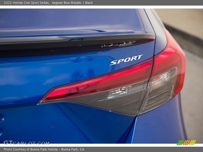 Aegean Blue Metallic / Black 2022 Honda Civic Sport Sedan