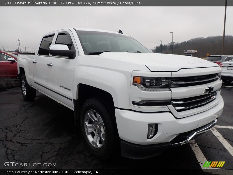 Summit White / Cocoa/Dune 2016 Chevrolet Silverado 1500 LTZ Crew Cab 4x4