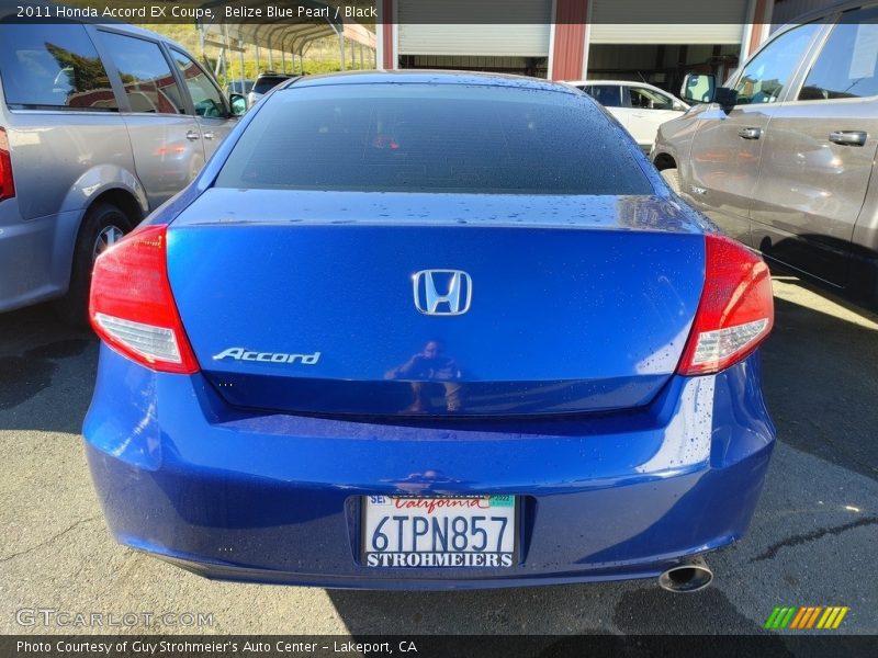 Belize Blue Pearl / Black 2011 Honda Accord EX Coupe